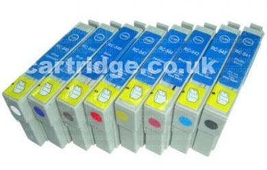 Epson T0540/1/2/3/4/7/8/9 (Pack of 8). Compatible Ink Cartridges