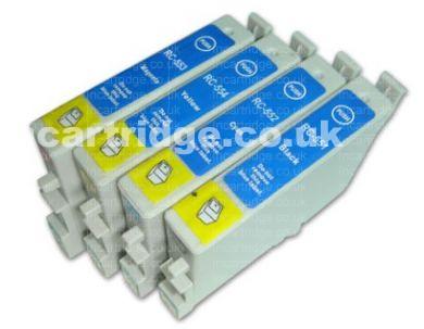 Epson T0551/2/3/4BCMY (Pack of 4). Compatible Ink Cartridges